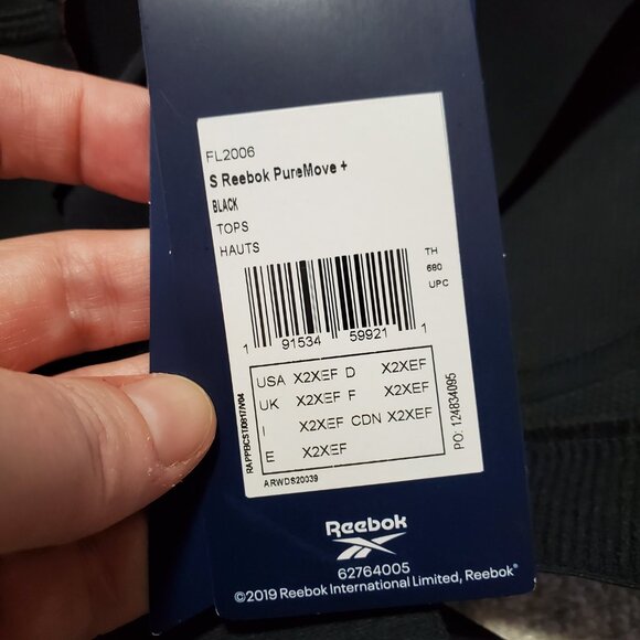 REEBOK NWT PureMove+ Bra MotionSense Adjustable Stretch Blk Women XL/2XL E-F Cup - Picture 9 of 14